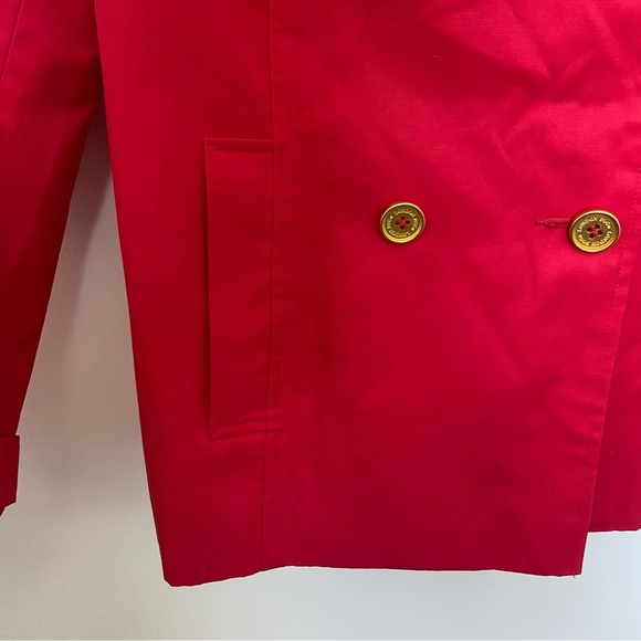 London Fog Red Short Trench Coat - Picture 10 of 16